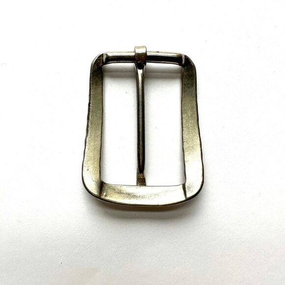 1pc Vintage 90's Belt Buckle, Large distressed silver tone buckle. 45mm x 35mm - Picture 4 of 7